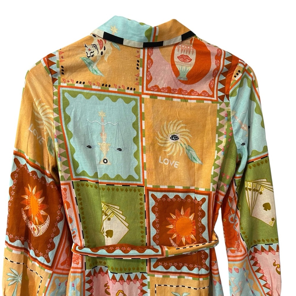 Never Fully Dressed Colorful Patchwork Midi Dress - image 8